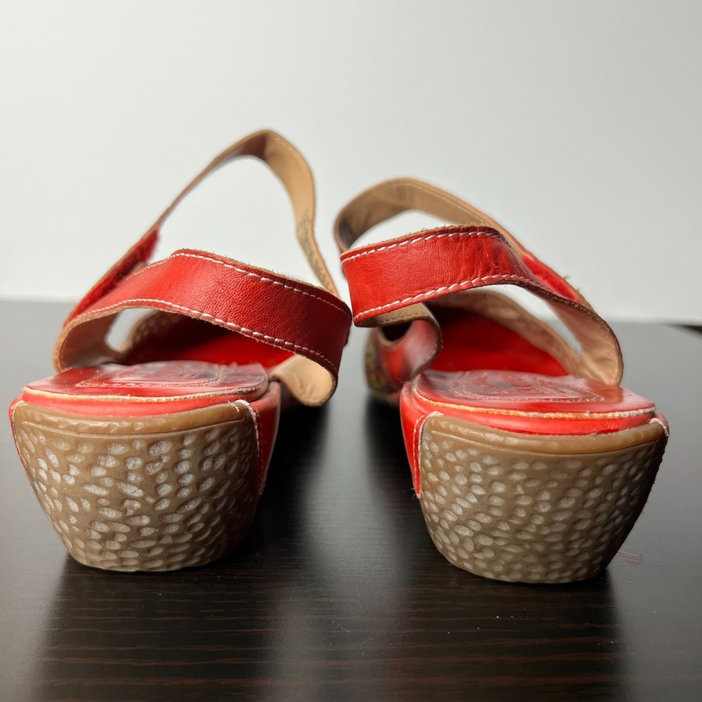Spring Step Red Multicolor Moccasins - Picture 5 of 13
